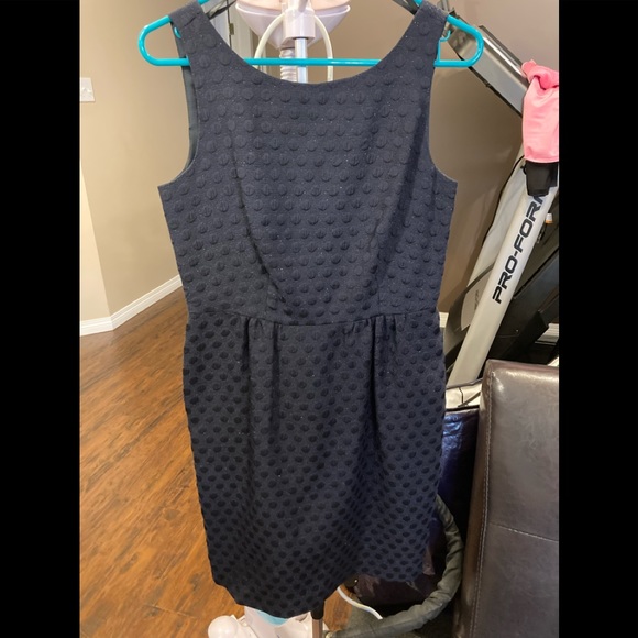 Navy textured dress - Picture 2 of 6